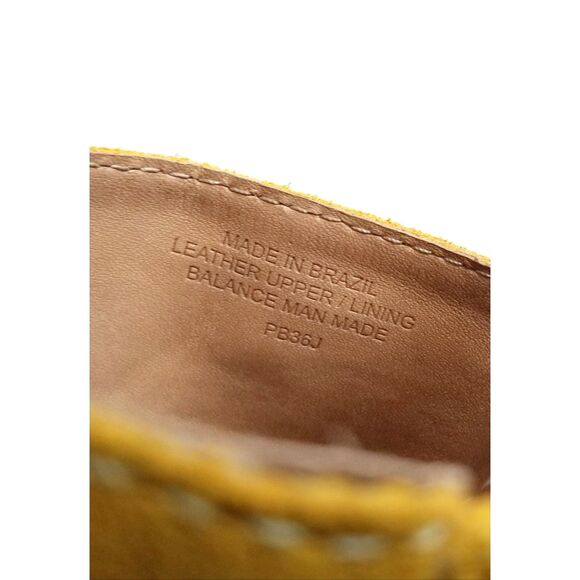 BERNARDO Kara Wedge Sandals Yellow Suede Leather Sz 8 Slip On Platform - Picture 7 of 11